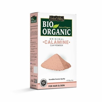 INDUS VALLEY Bio Organic 100% Natural Calamine Clay Powder - (250GM)