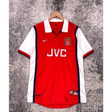 Vintage New Deadstock Nike Jersey XL Mens 1998 1999 Arsenal Gunners Collared Kit