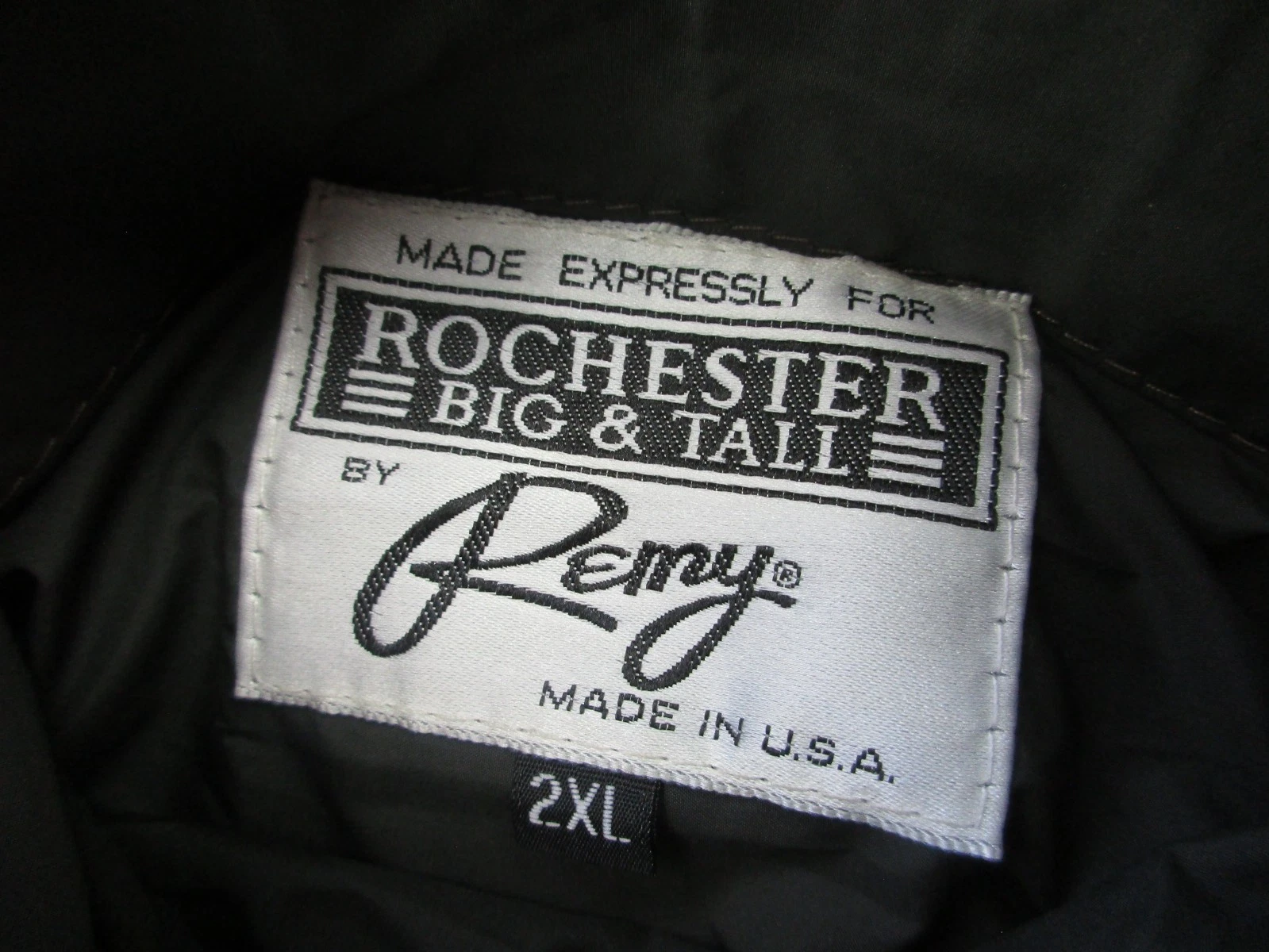 Mens 2XL Remy Rochester Jacket Reversible Windbreaker Leather Lambskin trim - product detail image 11