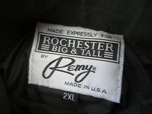 Mens 2XL Remy Rochester Jacket Reversible Windbreaker Leather Lambskin trim image 11