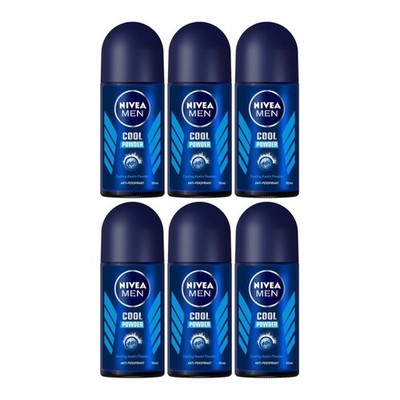 Nivea Men Cool Powder Anti-Perspirant Deodorant, 1.7oz (Pack of 6)