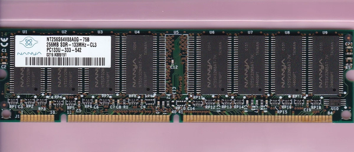 Barrette Mémoire HP 256MB PC133 SDRAM – Testée, Prélevée Sur Système Fonctionnel #102