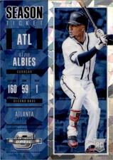 Ozzie Albies 2018 Panini Contenders Optic Season Ticket Blue Cracked Ice #6