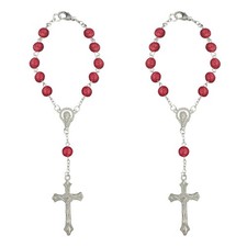 ZIMISI 2PCS Car Rosary for Rearview Mirrors, Cross for Car Mirror Hanging Access