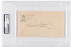 Babe Ruth HOF Autographed 6.5 x 3.5 Hotel Envelope Yankees P