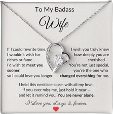 -To My Wife Necklace Gift from Husband   Heartfelt Jewelry with Message Card   R