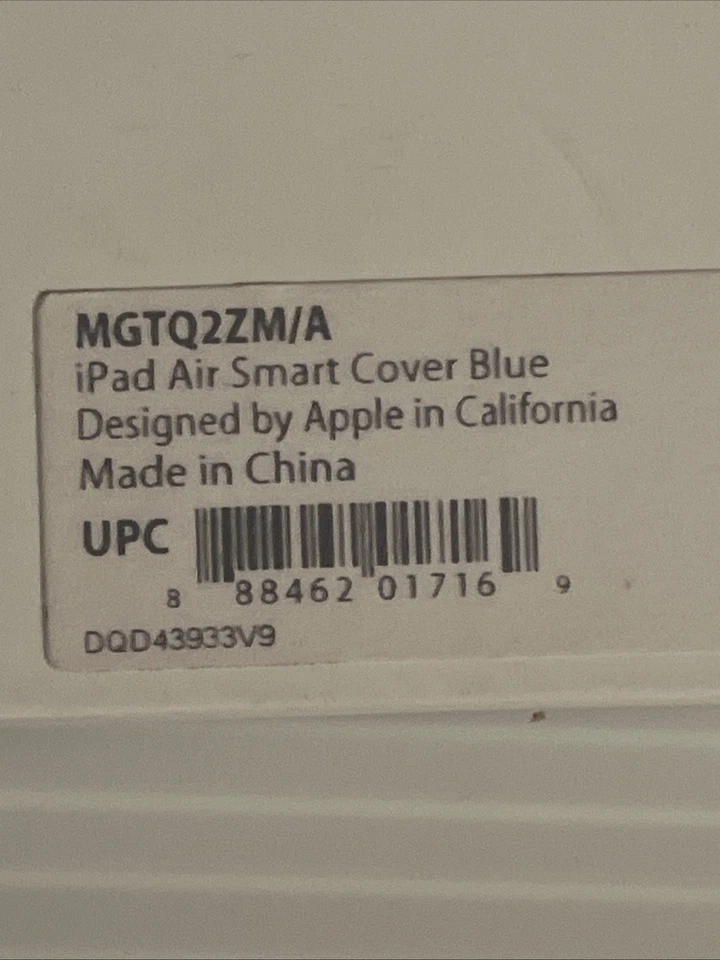 Genuine Apple iPad Air / Air 2 Smart Cover MGTQ2ZM/A Blue New/Sealed - Image 3 of 4