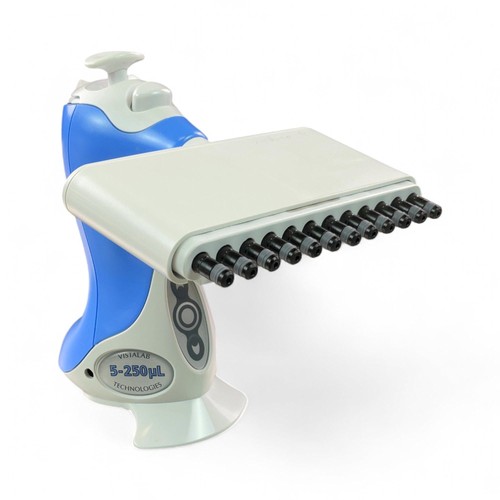 Vistalab Ovation BioNatural Electronic Multi-Channel Pipette 5-250uL Used