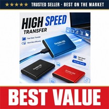 Portable External SSD 1TB USB 3.0 Type-C Fast Solid State Drive for Laptop Mac