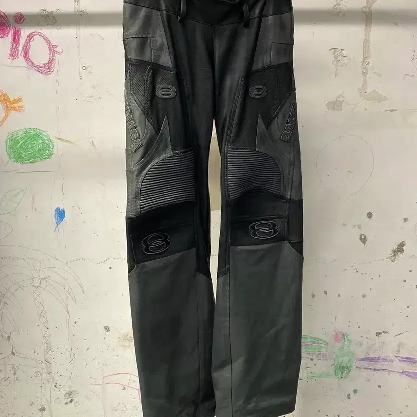 Balenciaga Low Waist Leather Biker Pants, Size M, 2025 Model thumbnail 6