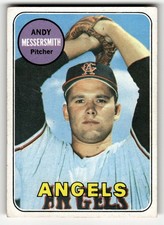 1969 Topps Andy Messersmith #296 California Angels ROOKIE LOW MID GRADE FILLER