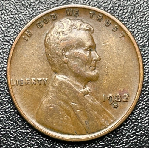 wheat cent 1932-D HIGH GRADE EXTRA FINE  LINCOLN CENT   SEMI-KEY DATE