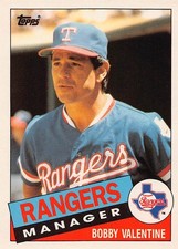 1985 Topps Bobby Valentine Rangers Manager #126T