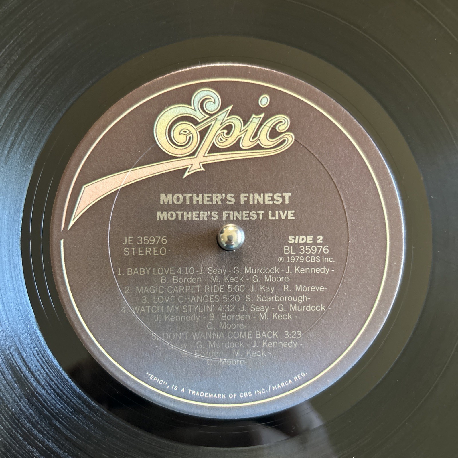 Mother's Finest Live 33 RPM LP Vinyl Record Epic Records
