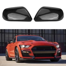 Carbon Fiber Direct Replacement Mirror Covers Caps for 2015-2024 Ford Mustang...