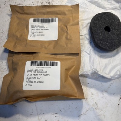 Pilot Helmet ASTROCOM 10398C EAR CUSHION NIB NOS 2PC STILLFRESH w/Ear Piece SLOT