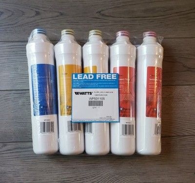 WATTS Premier WP531105 RO Pure Annual Filter Kit 5-Pack ~ Factory Sealed ~ NEW!