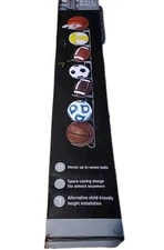 John Sterling Sports Rack for Garage, 7-Ball Capacity, Alloy Steel, Silver, 6...