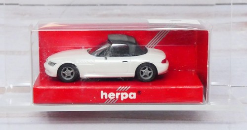 Herpa 032506, BMW Z3 techo blando (tapa extraíble), blanco, escala 1/87 HO | Zustand: New