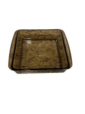 Pyrex 222 Square Baking Dish 8x8 Glass Amber Brown A-2 Vintage Roasting Pan