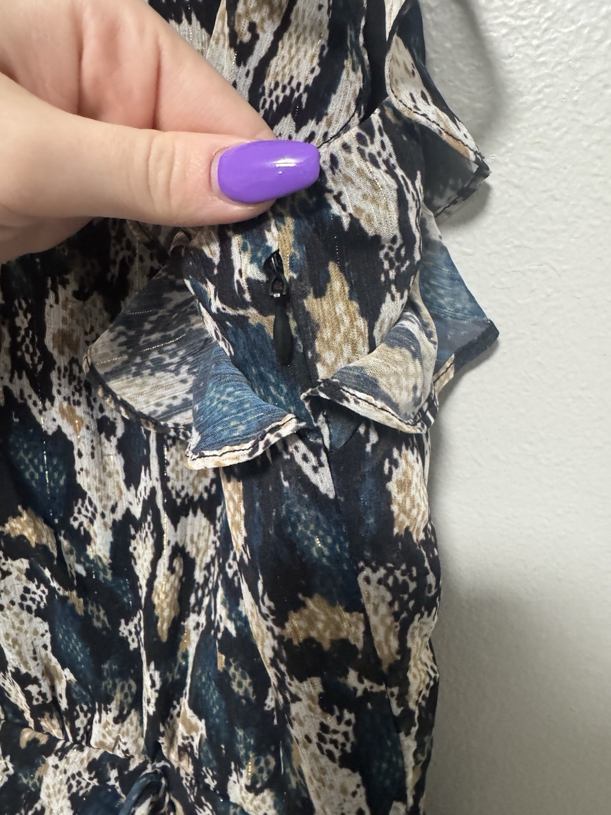 Sam Edelman Python Snake Print High Neck Dress wi… - image 5