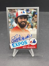 2019 JEFF REARDON TOPPS ARCHIVES FAN FAVORITE SILVER 1985 AUTO #FFA-JRE SN 99/99