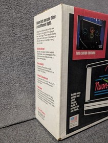 VINTAGE NUON KLOCKS RETRO NEON CLOCK (1988) BLACKLIGHT - WITH ORIGINAL BOX