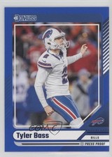 2024 Panini Donruss Blue Press Proof Tyler Bass #224 0s2