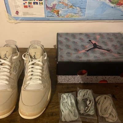 Jordan 4 Retro Off-White Sail Women's size 14/ Men's 12.5 OG Box