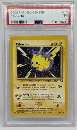 Pikachu (Unlimited) graded PSA 7 for sale on eBay