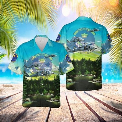 Us Air Force Hh 60 Pave Hawk Of 33rd Rescue Squadron Hawaiian Shirt 8211 Hawaiia