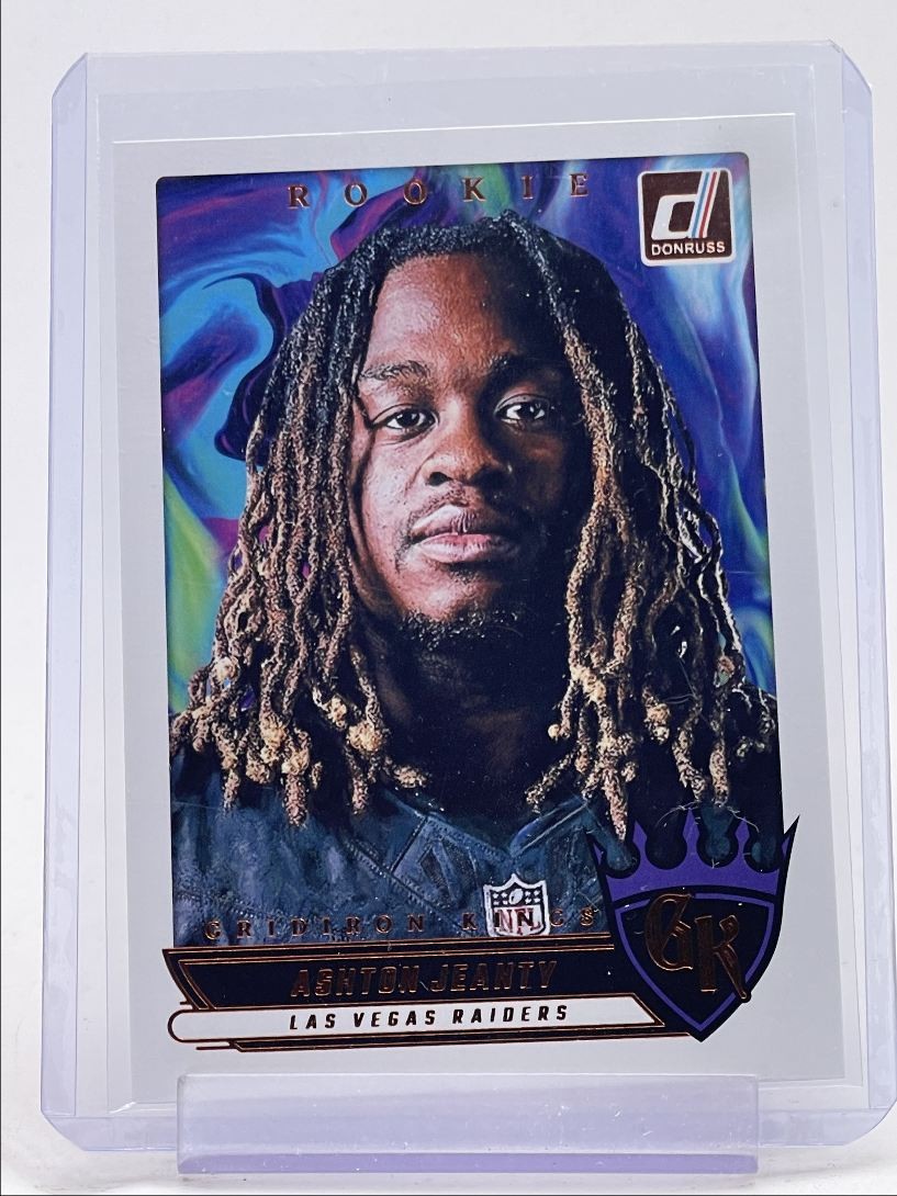 ASHTON JEANTY 2025 DONRUSS ROOKIE GRIDIRON KINGS RAIDERS #RGK-AJY RC Q4725