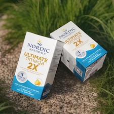 2 Pack Nordic Naturals Ultimate OMEGA 2X60 120 Soft Gels Lemon-Sealed 10/28 