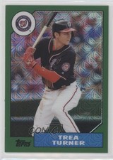 2017 Topps Silver Pack 1987 Design Chrome Green 40/150 Trea Turner #87-TT e6p