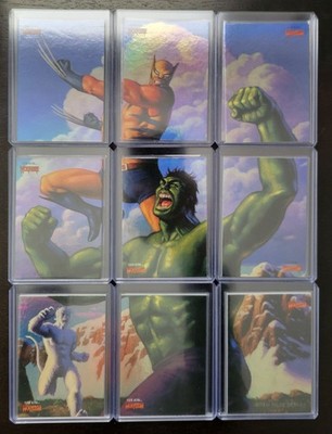 2023 Fleer Ultra Wolverine 3x3 Set of 9 Wolverine & Hulk Hildebrandt Puzzle