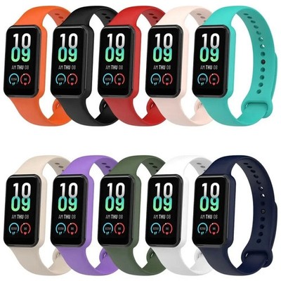 Silicone Strap for Amazfit Band 7 Replacement Bands Soft Adjustable Wristbands