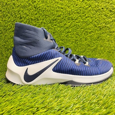 Nike Zoom Clear Out Mens Size 8 Blue White Athletic Basketball Shoes Sneakers