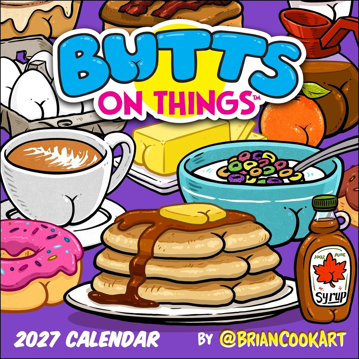 Butts On Things Calendar 2027, Wall Calendars, Month To View, Humour, Gift - Image 4