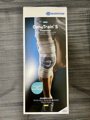 BAUERFEIND GENUTRAIN S RIGHT KNEE SUPPORT BRACE SIZE 3 COLOR TITAN - NEW
