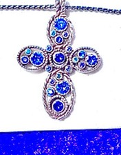BRIGHTON HALO CROSS TANZANITE PURPLE BLUE HUE...