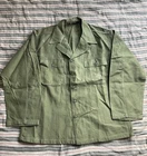 Vintage Military Shirt Mens XL Green Pockets Vietnam Army F0932 OG-107 Sateen