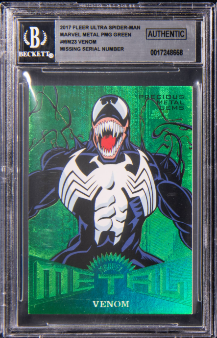 2017 FLEER ULTRA VENOM PRECIOUS METAL GEM PMG GREEN MISSING SERIAL