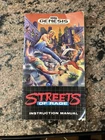 Streets of Rage (Sega Genesis, 1991)  INSTRUCTION MANUAL ONLY