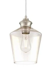 Westinghouse 6106500 Nickel Single Light 8"W Mini Pendant