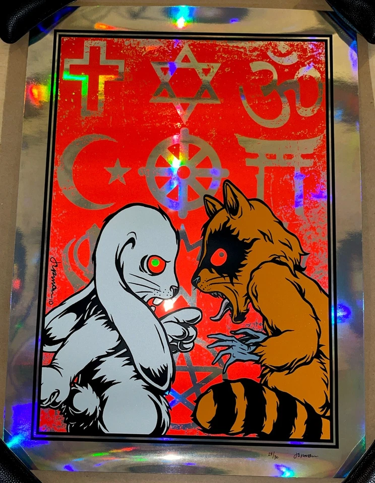 THE PROBLEM Foil Variant Fine Art Print by Jermaine Rogers Poster SIGNED 2010 - Image 2 of 4