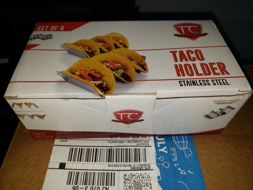 Taco Holder stand - Set of 4 Stainless Steel - Image 2 of 3