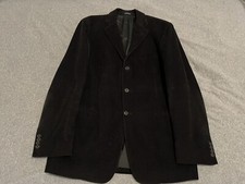 Polo Ralph Lauren Black Blazer Corduroy Jacket Sport Coat Mens Large