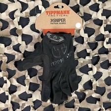 NUOVI guanti da paintball tattici da cecchino Tippmann - neri - piccoli