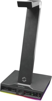 Speedlink EXCELLO Illuminated Headset Stand, 3-Port USB 2.0 Hub, integ Schwarz