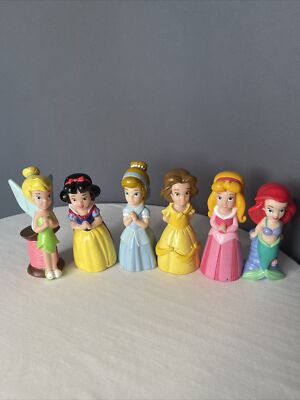 Lot of Disney Princess Rubber Vinyl Bath Toy Ariel Snow White
